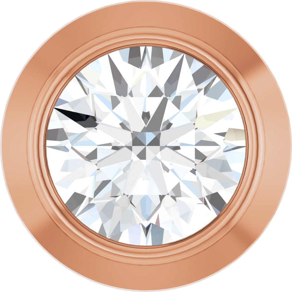 .06 CT Natural Diamond Slide Pendant in 14k rose gold