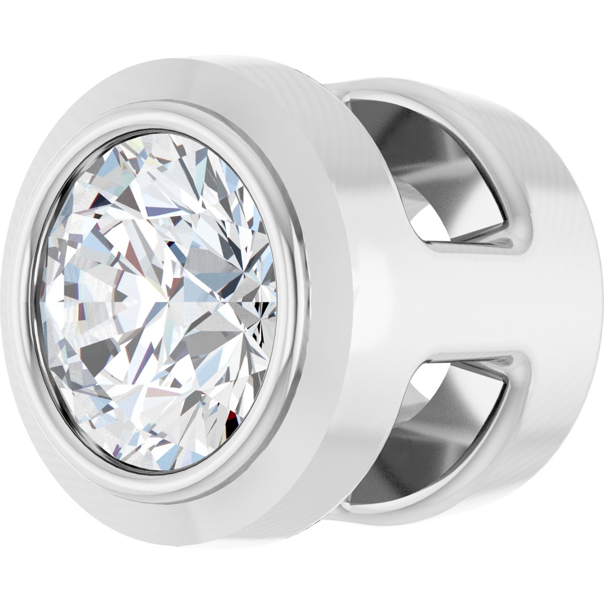.06 CT Natural Diamond Slide Pendant in 14k white gold
