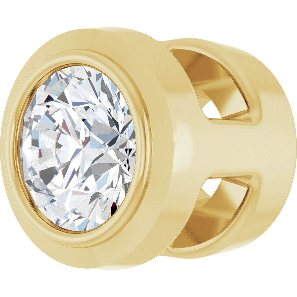 .06 CT Natural Diamond Slide Pendant in 14k yellow gold
