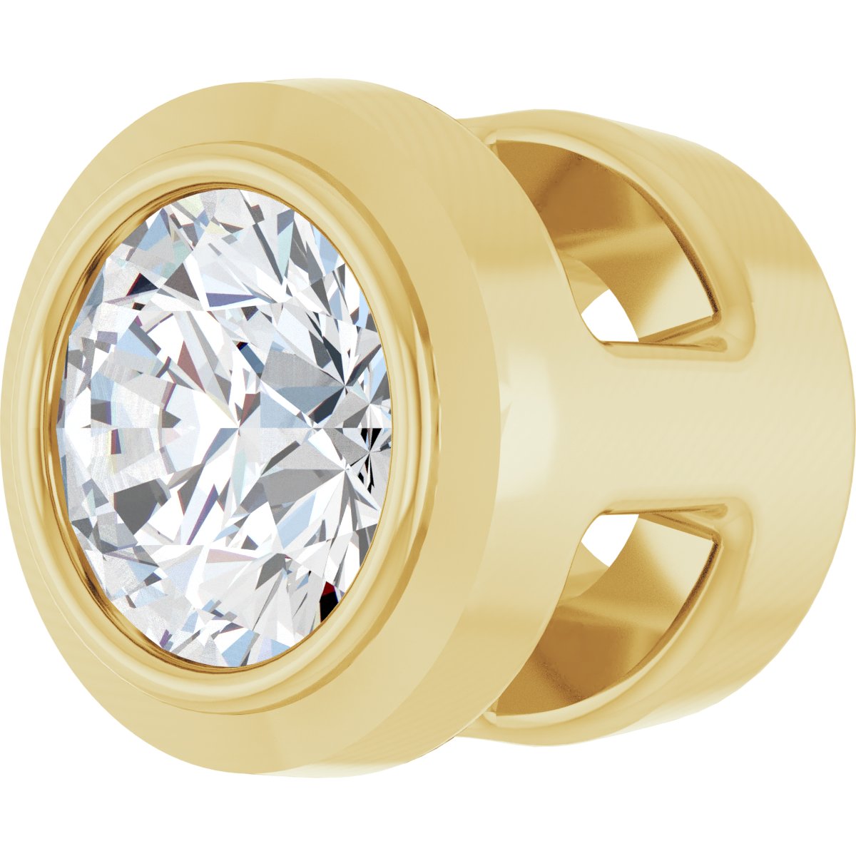 .06 CT Natural Diamond Slide Pendant in 14k yellow gold