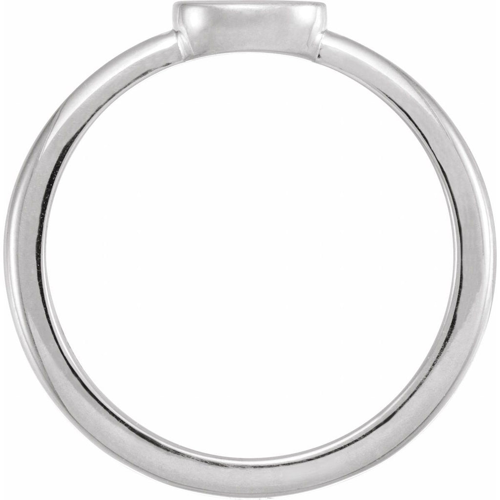 6.75x5 mm Oval Engravable Ring