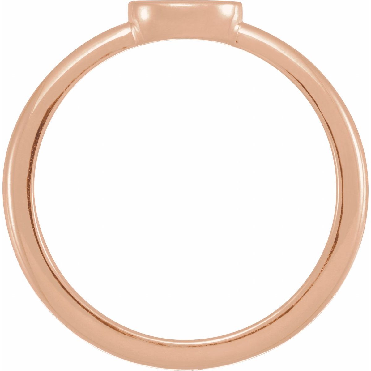 6.75x5 mm Oval Engravable Ring in 14k rose gold