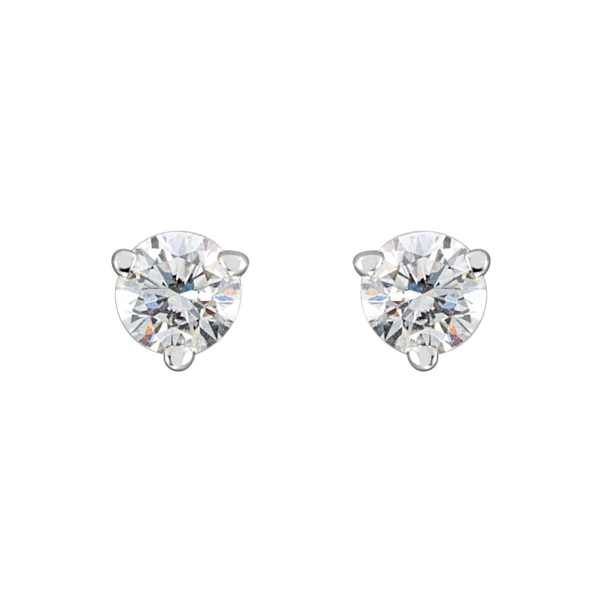 .03 CTW Natural Diamond Earrings in 14k white gold