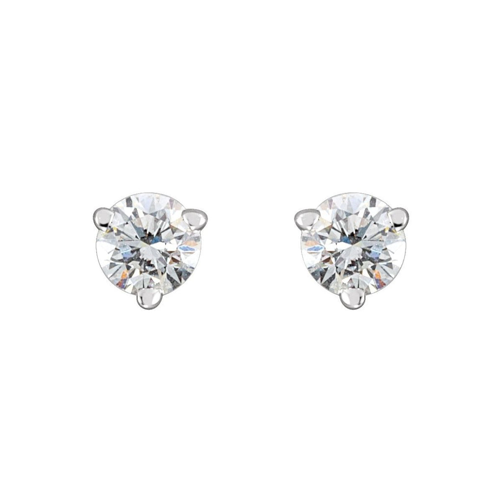 .06 CTW Natural Diamond Earrings in 14k white gold
