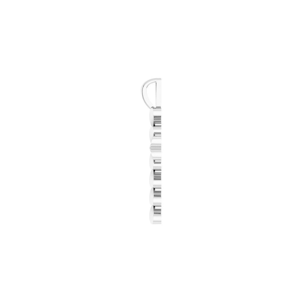 20.76x11.43 mm Heart Cross Pendant in 14k white gold