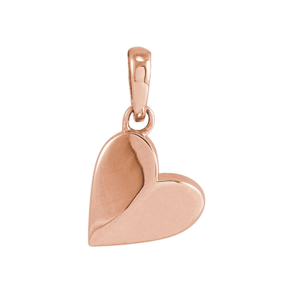 9.89x7.65 mm Heart Pendant in 14k rose gold