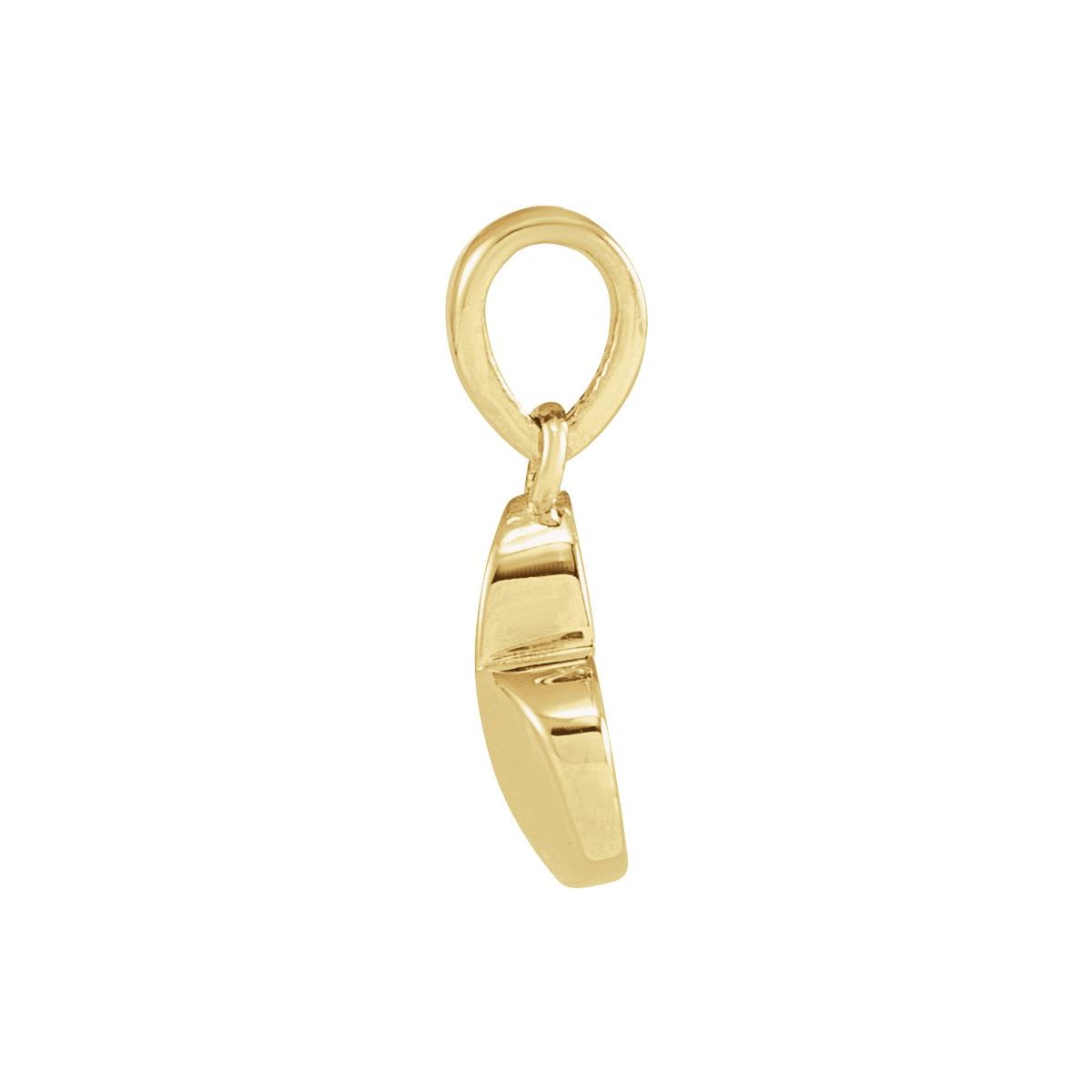 9.89x7.65 mm Heart Pendant in 14k yellow gold