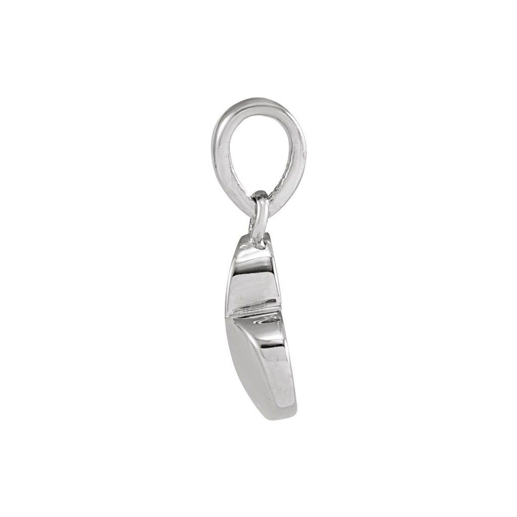 9.89x7.65 mm Heart Pendant in 14k white gold