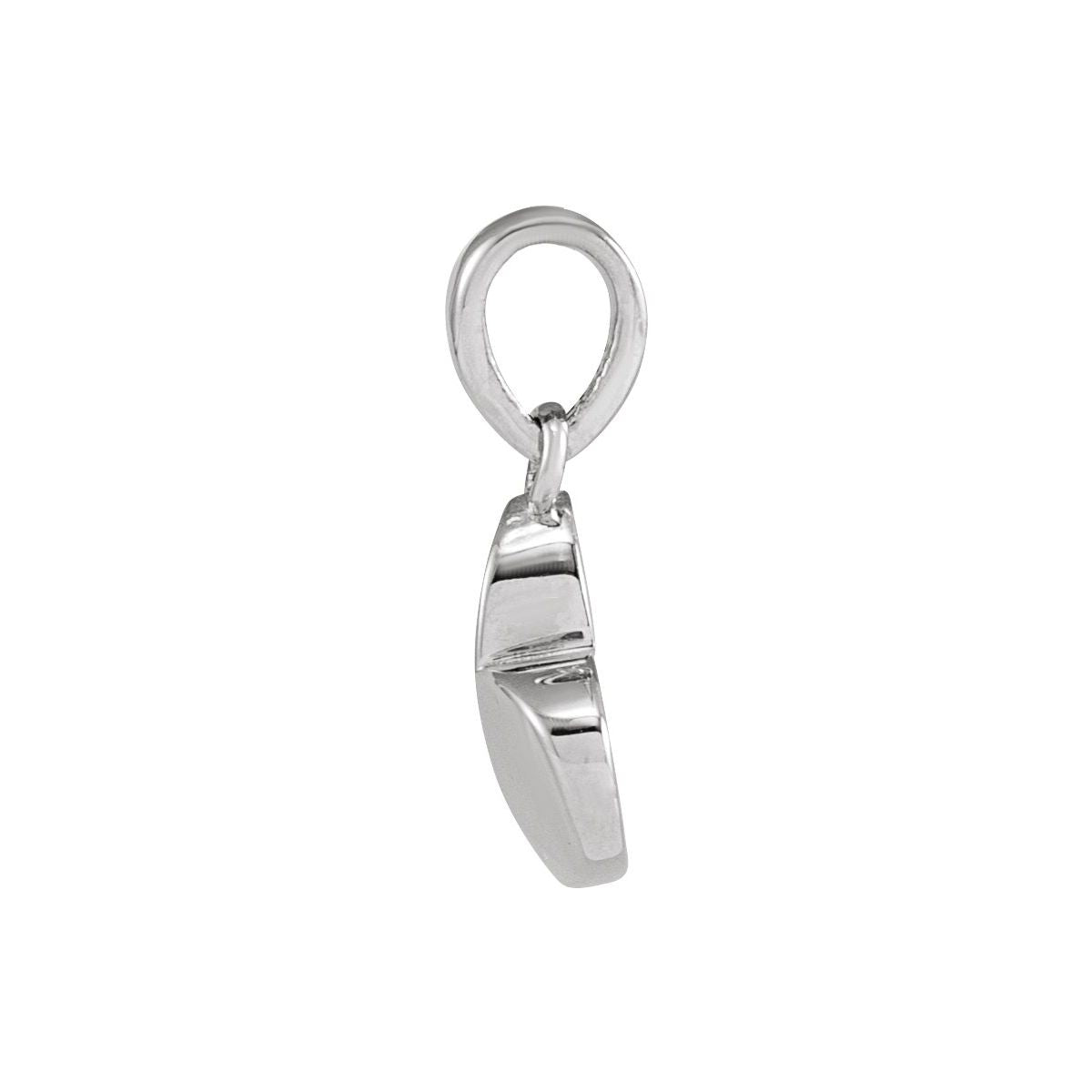 9.89x7.65 mm Heart Pendant in 14k white gold