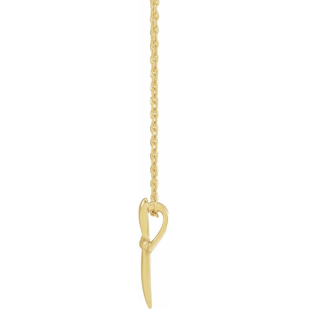 14.65x11.2 mm Cross Necklace in 14k yellow gold