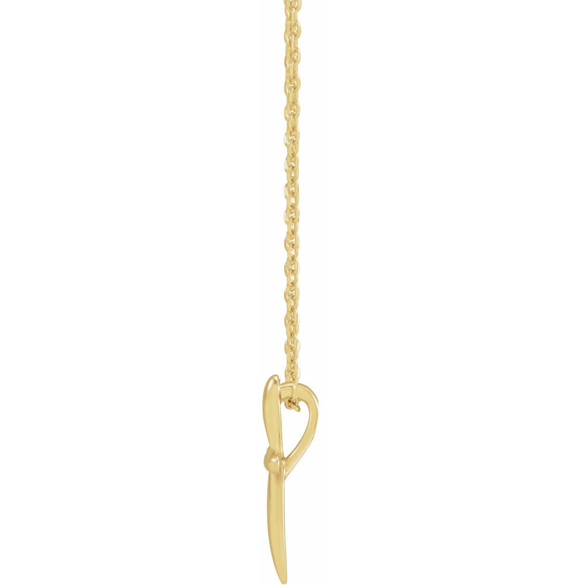 14.65x11.2 mm Cross Necklace in 14k yellow gold