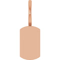 Engravable Dog Tag Charm/Pendant in 14k rose gold