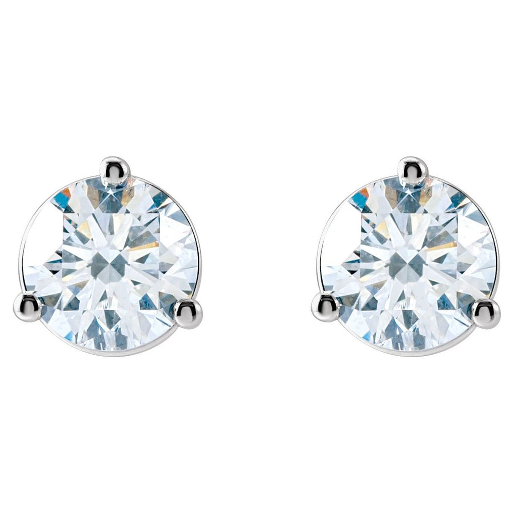 1 1/5 CTW Lab-Grown Diamond Stud Earrings in 14k white gold