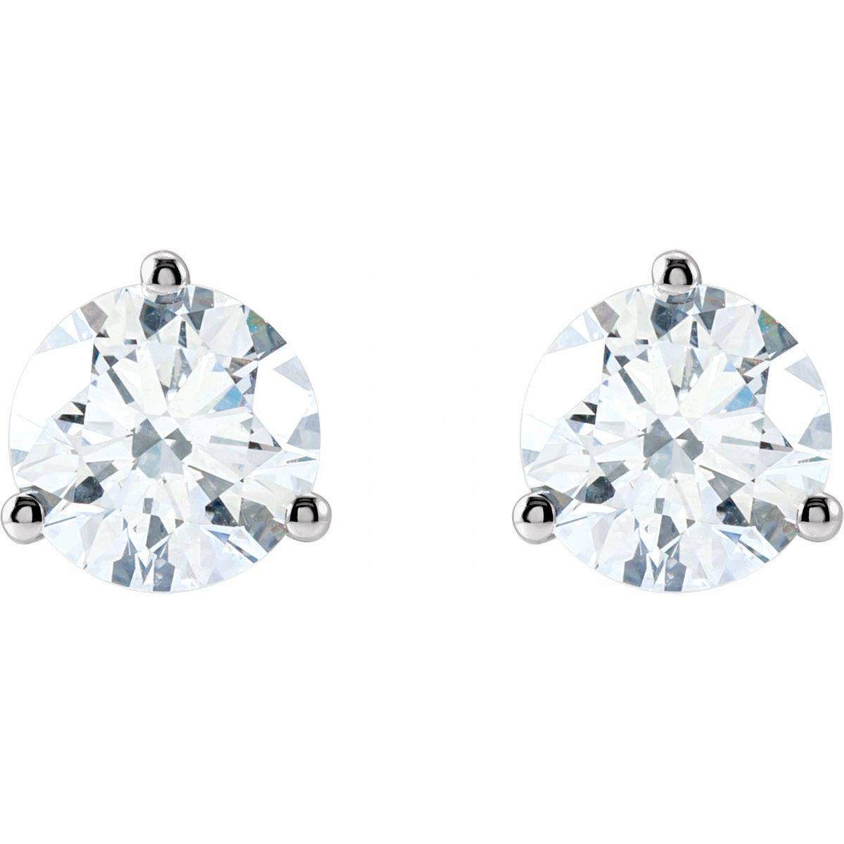 1 1/2 CTW Lab-Grown Diamond Stud Earrings in 14k white gold