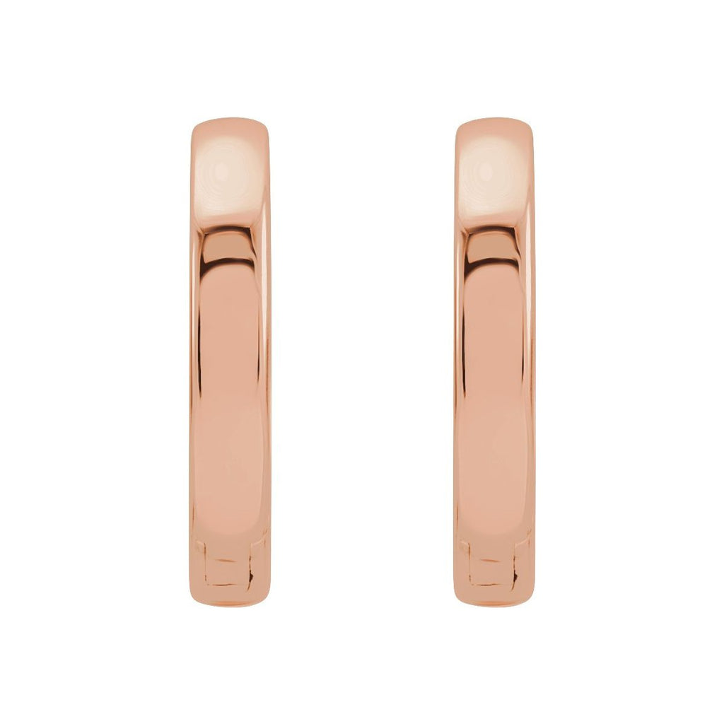 Hinged 16 mm Hoop Earrings in 14k rose gold