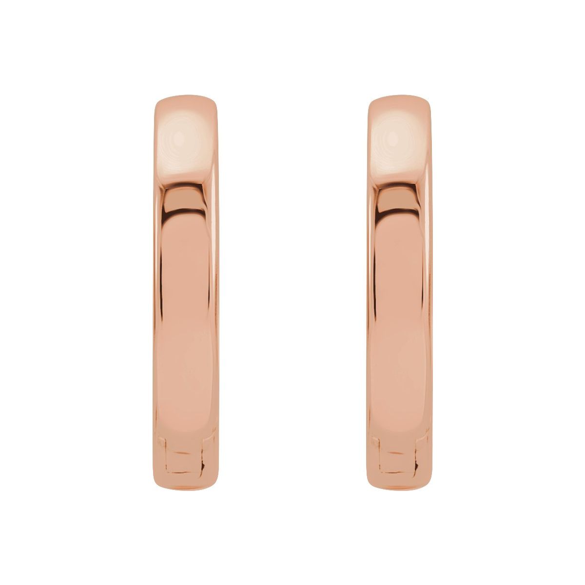 Hinged 16 mm Hoop Earrings in 14k rose gold