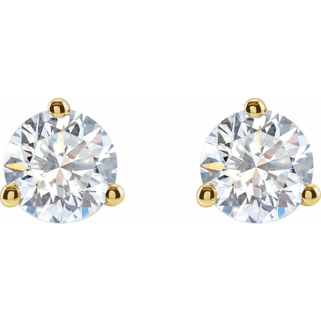 1 1/5 CTW Lab-Grown Diamond Stud Earrings in 14k yellow gold