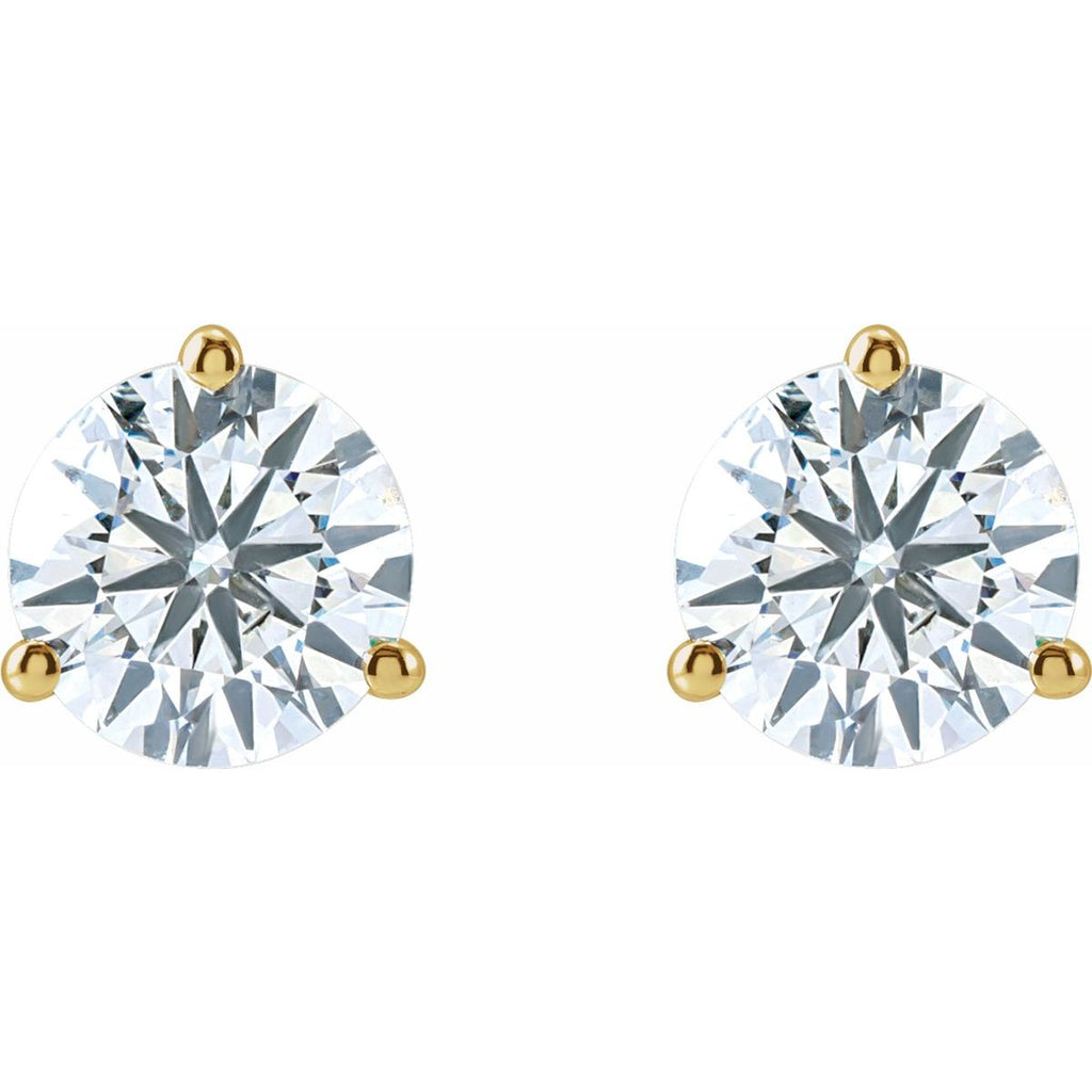 1 1/2 CTW Lab-Grown Diamond Stud Earrings in 14k yellow gold