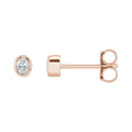 1/10 CTW Natural Diamond Bezel-Set Earrings in 14k rose gold