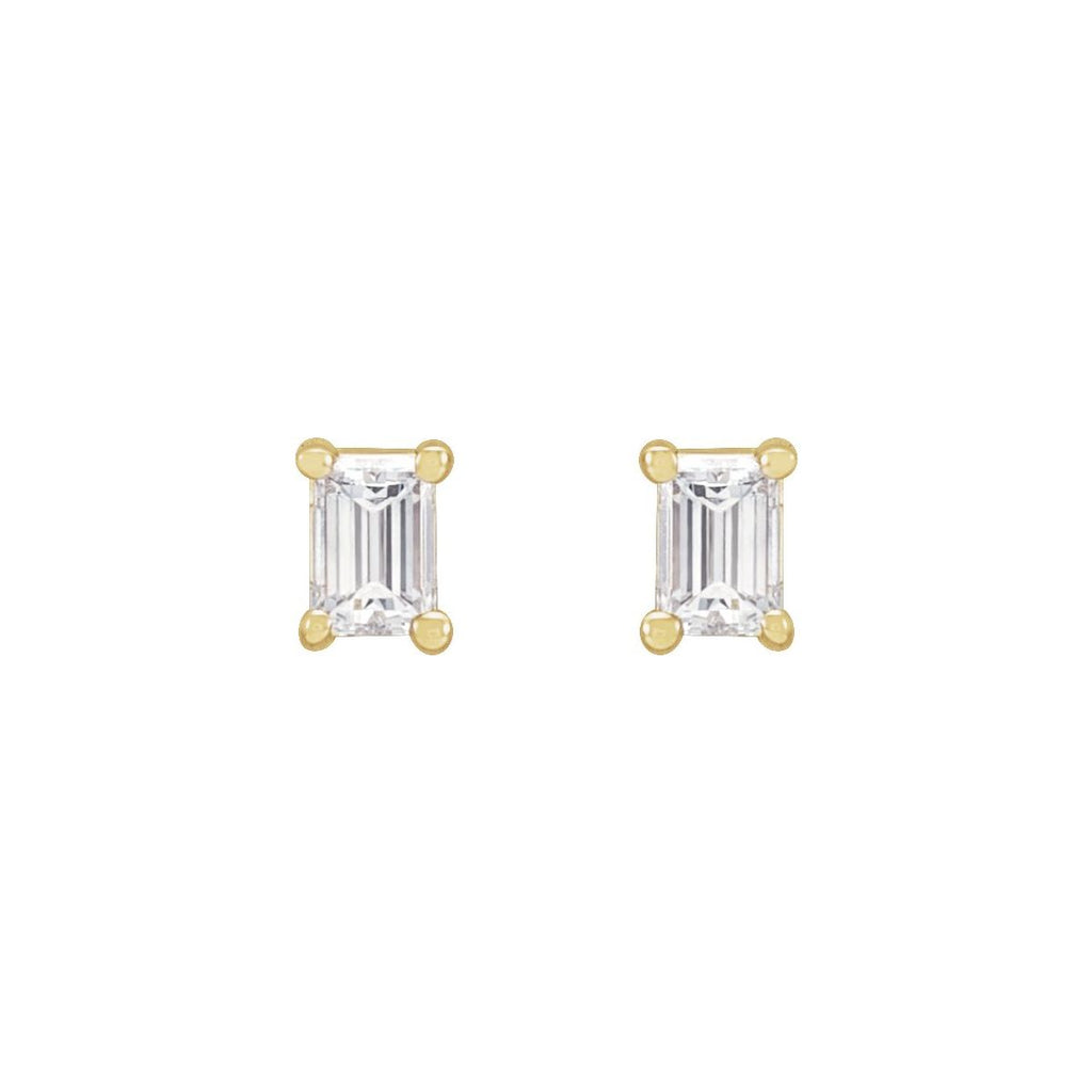 .08 CTW Natural Diamond Stud Earrings in 14k yellow gold