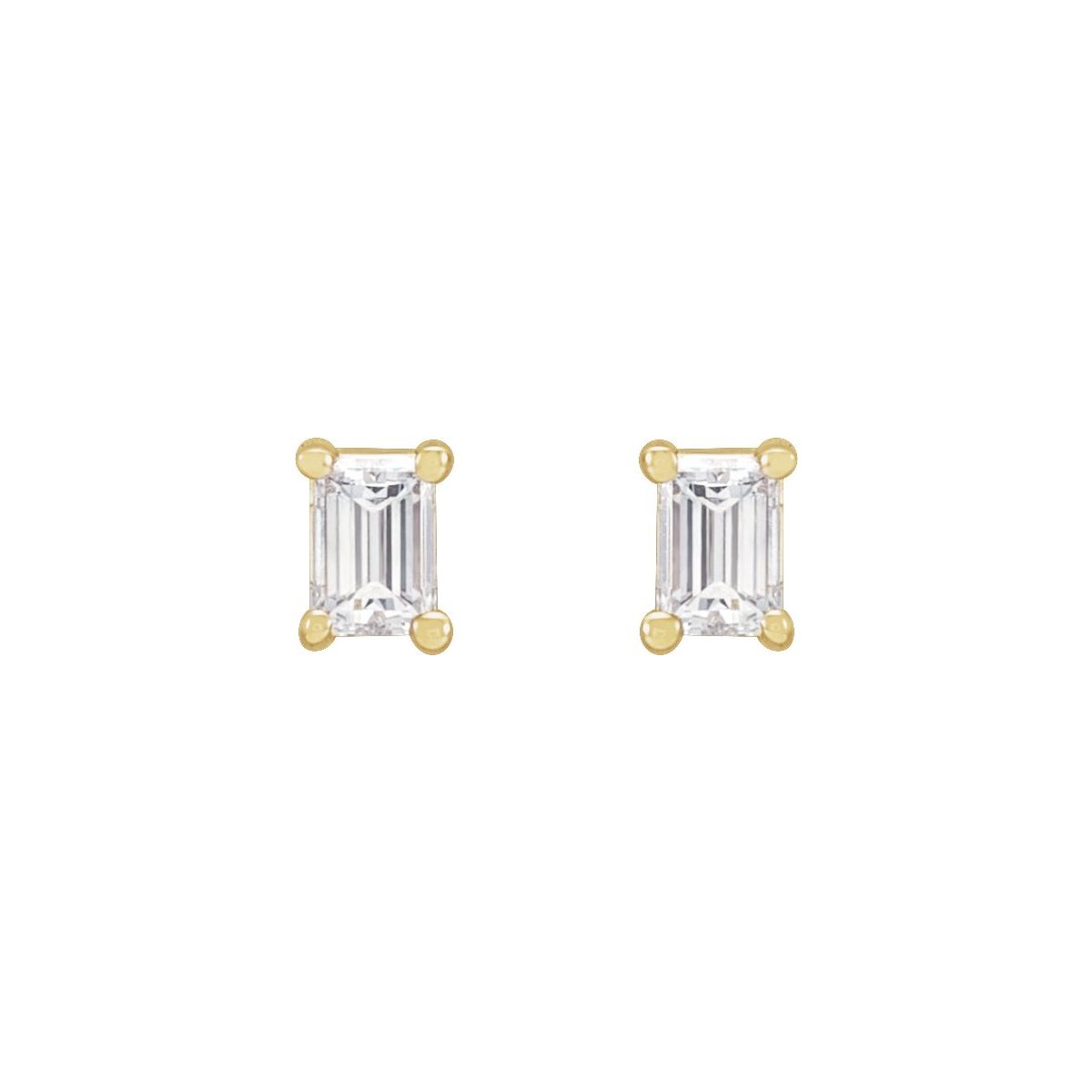 .08 CTW Natural Diamond Stud Earrings in 14k yellow gold