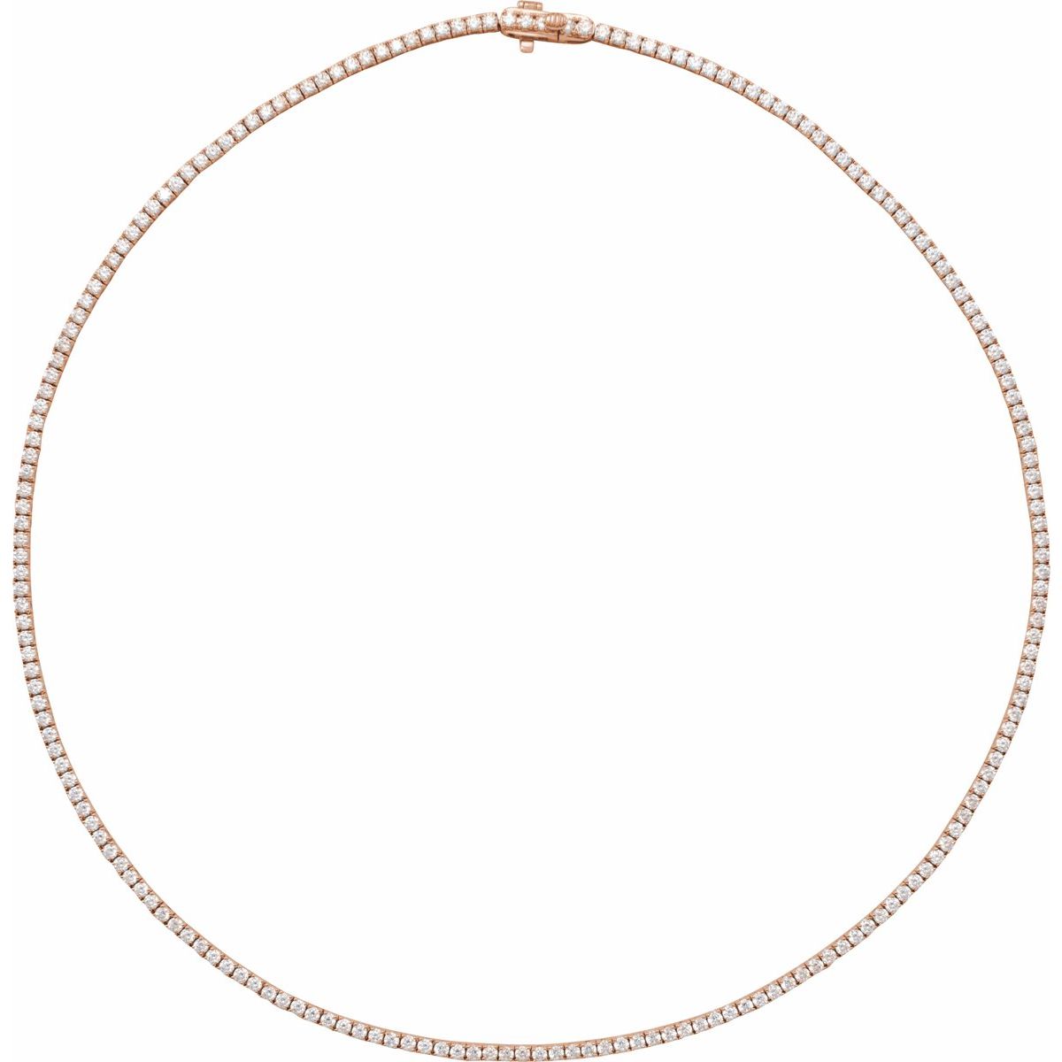 5 7/8 CTW Lab-Grown Diamond Line Necklace in 14k rose gold