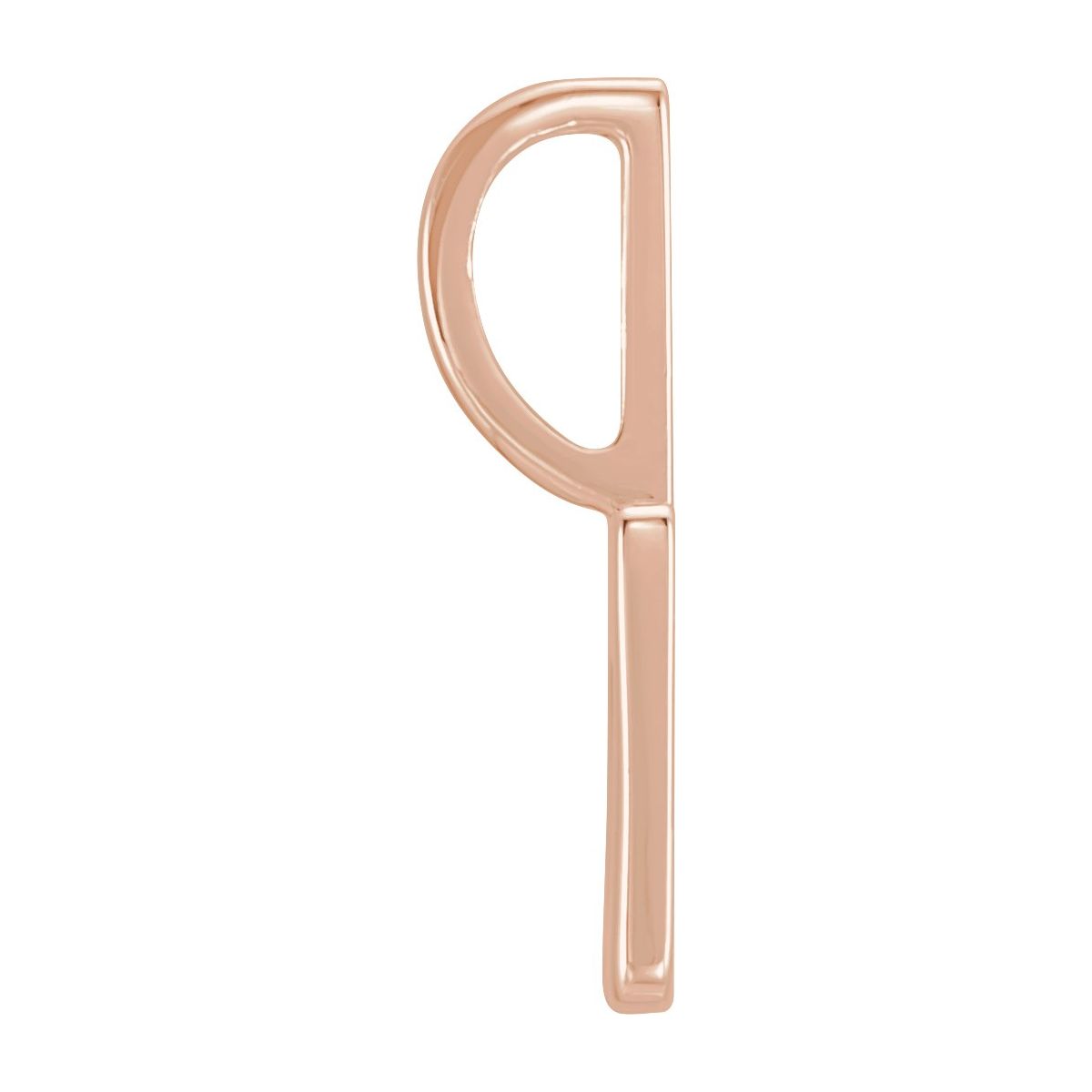Pierced Heart Charm/Pendant in 14k rose gold