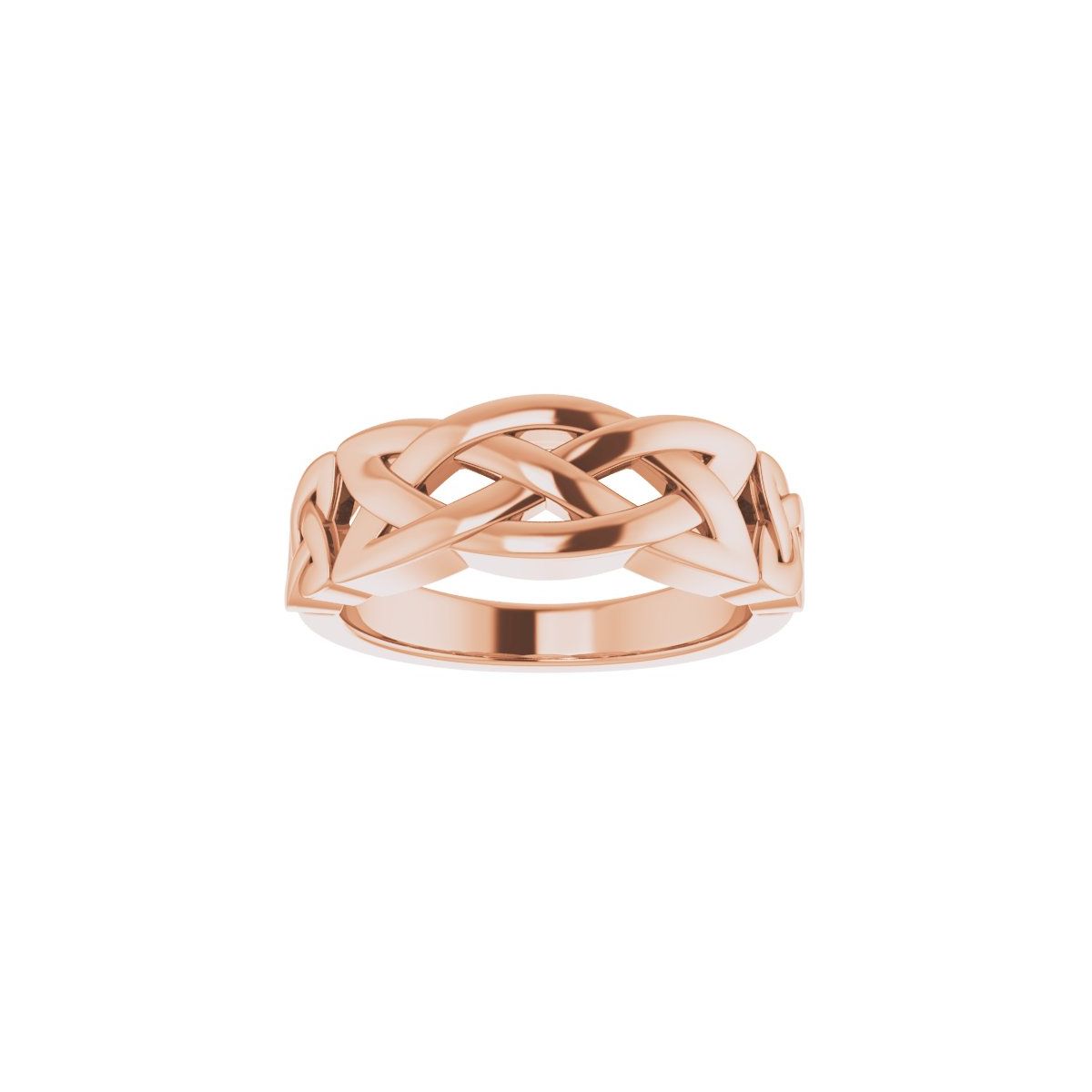 Celtic-Inspired Ring in 14k rose gold