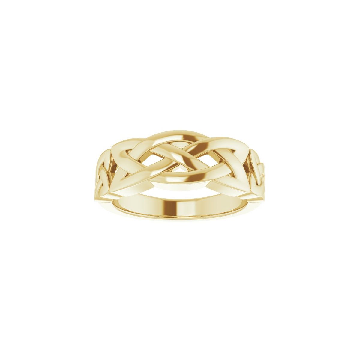 Celtic-Inspired Ring in 14k yellow gold