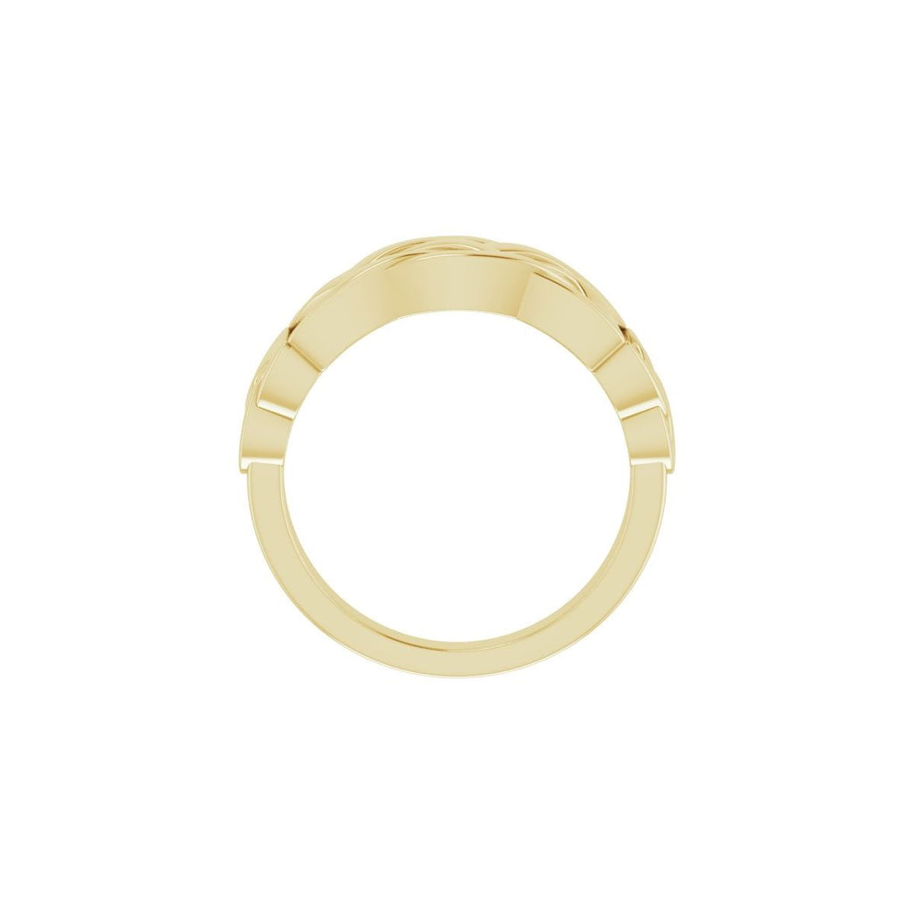 Celtic-Inspired Ring in 14k yellow gold