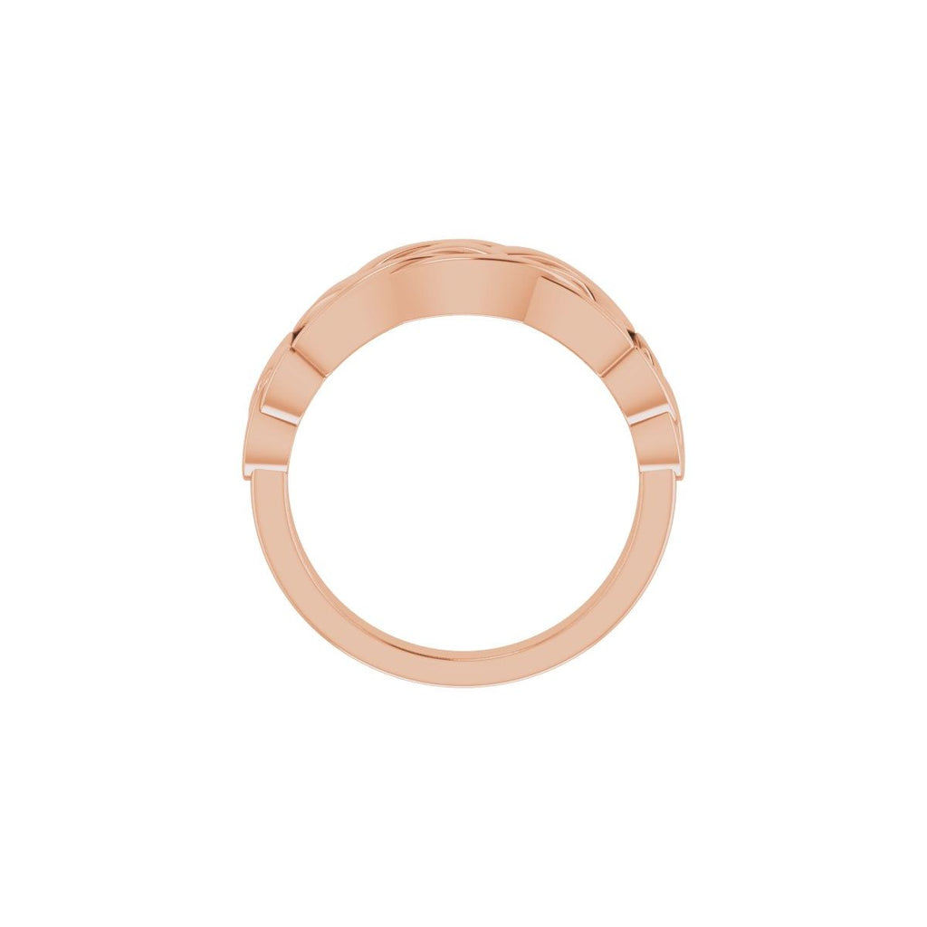 Celtic-Inspired Ring in 14k rose gold