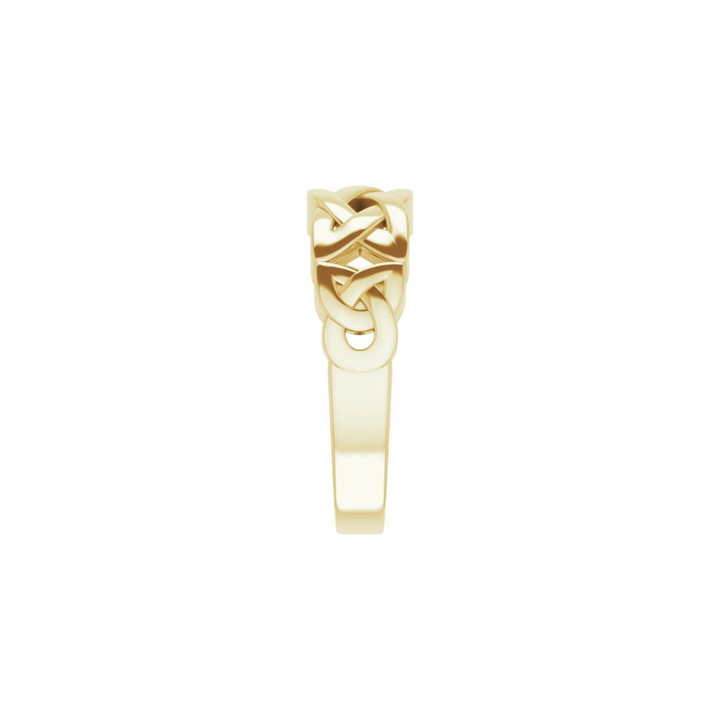 Celtic-Inspired Ring in 14k yellow gold