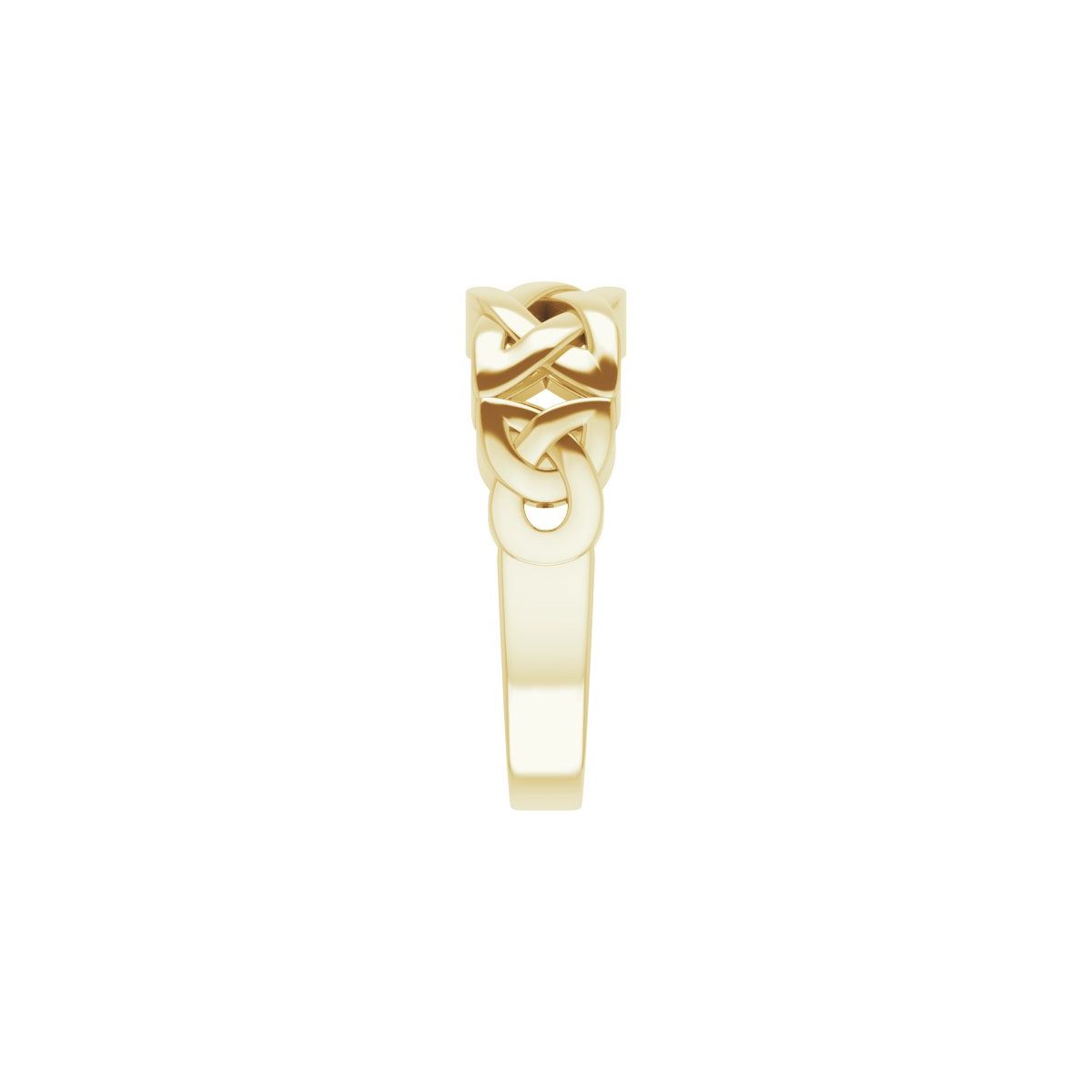 Celtic-Inspired Ring in 14k yellow gold