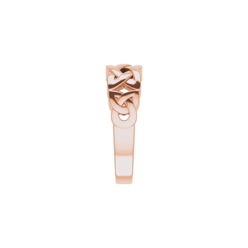 Celtic-Inspired Ring in 14k rose gold