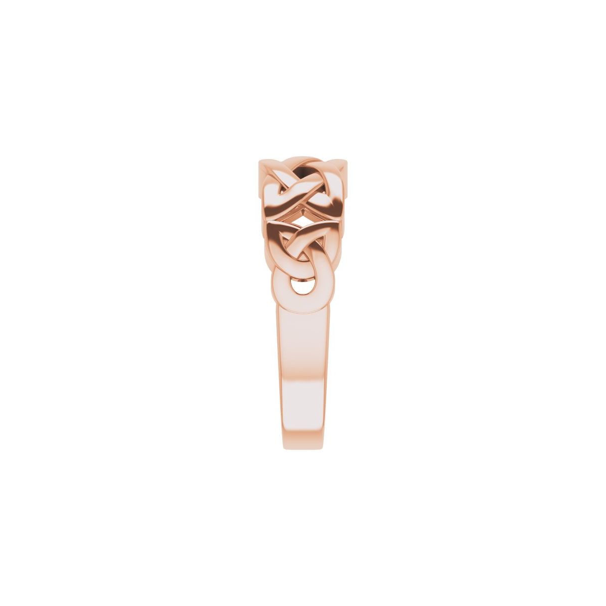 Celtic-Inspired Ring in 14k rose gold