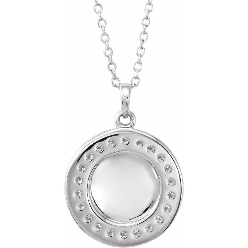 1/5 CTW Natural Diamond Engravable Necklace