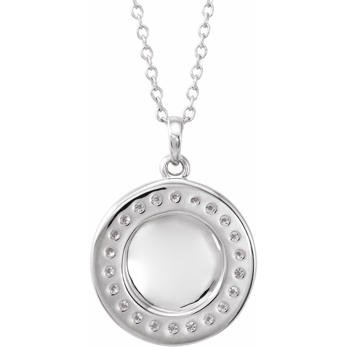 1/5 CTW Natural Diamond Engravable Necklace