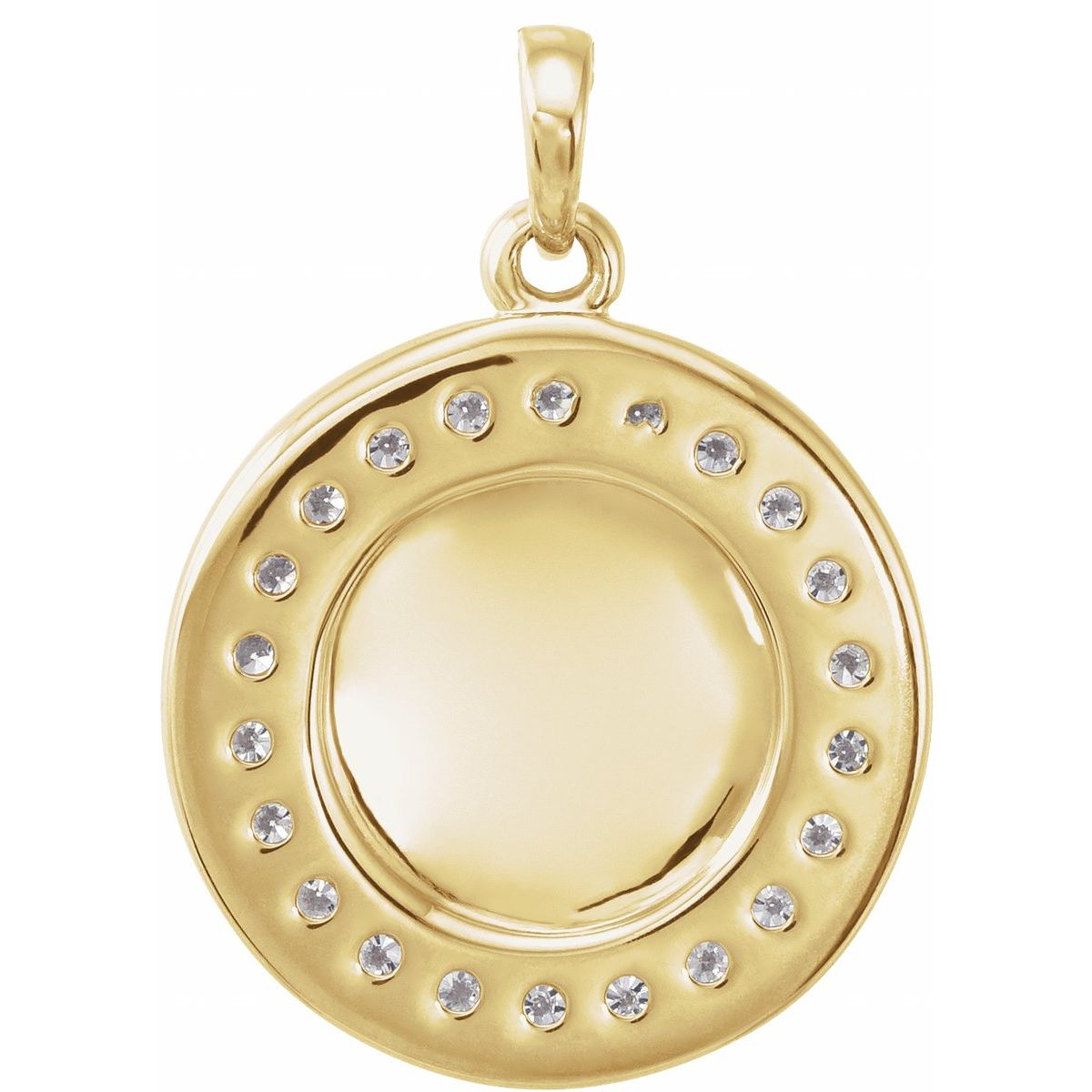 1/5 CTW Natural Diamond Engravable 16-18" Necklace in 14k yellow gold