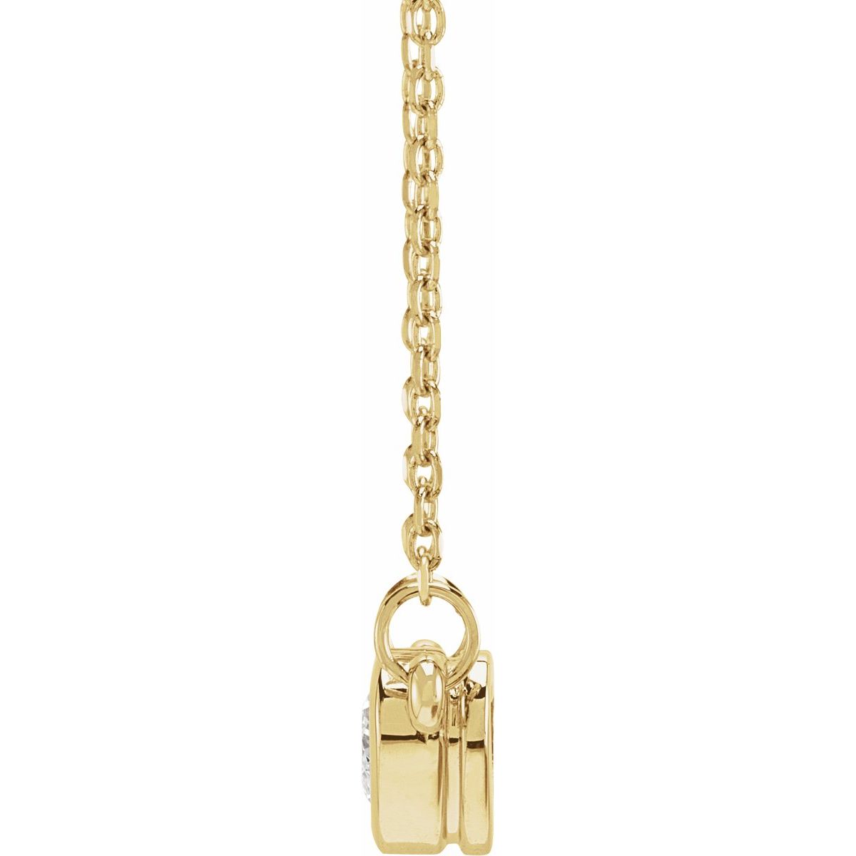1/4 CT Natural Diamond Heart Necklace in 14k rose gold