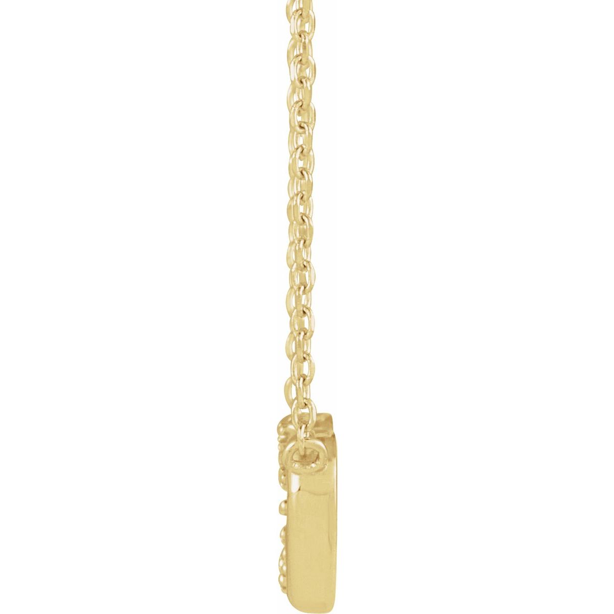 .05 CTW Natural Diamond Petite Double Interlocking Heart Necklace in 14k yellow gold