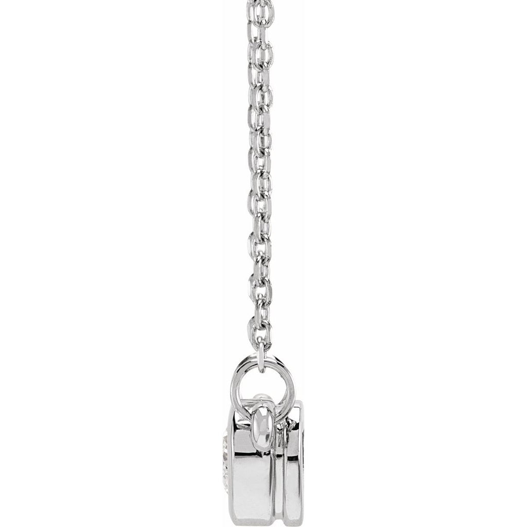 1/4 CT Natural Diamond Heart Necklace in 14k white gold
