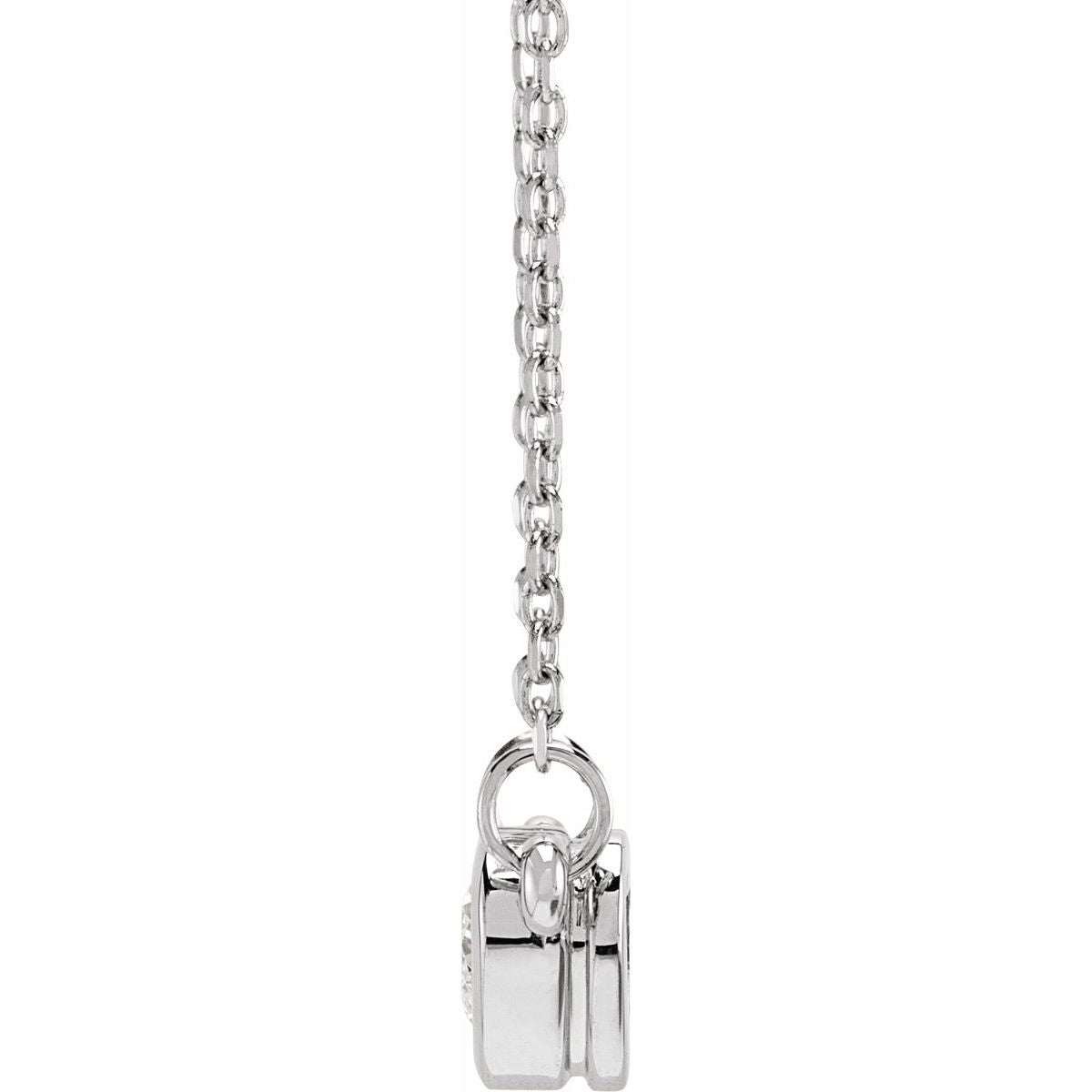 1/4 CT Natural Diamond Heart Necklace in 14k white gold