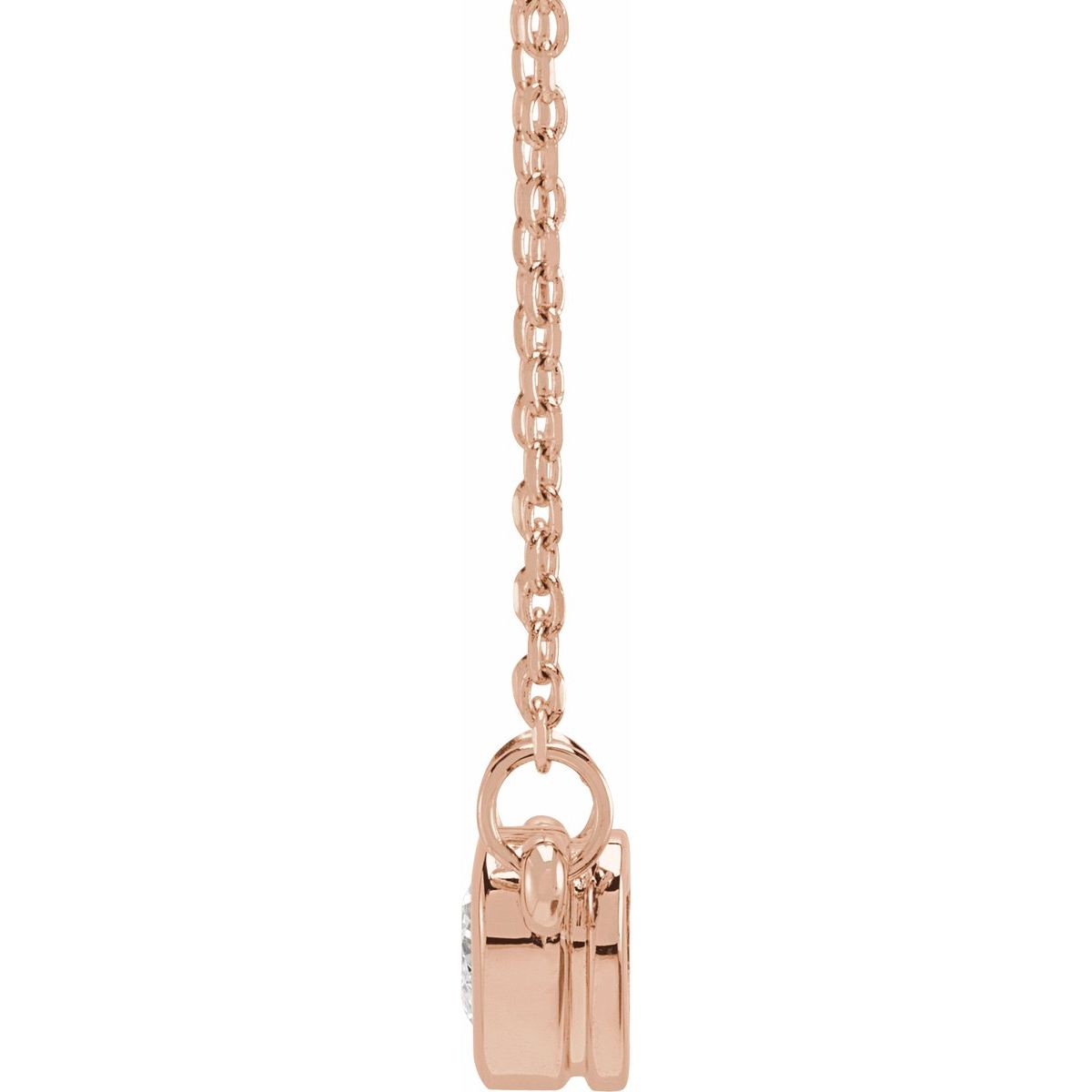 1/4 CT Natural Diamond Heart Necklace in 14k rose gold