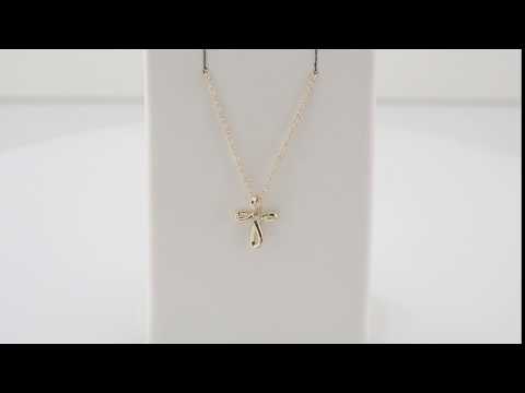 .015 CTW Natural Diamond Cross Necklace video