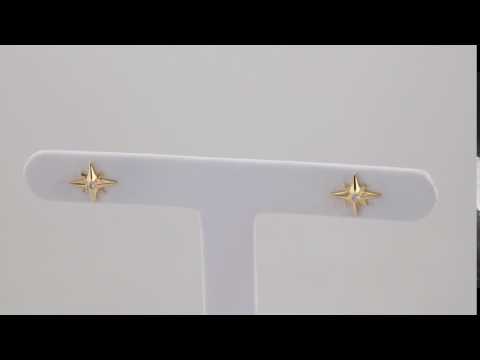 .03 CTW Natural Diamond Star Earrings video