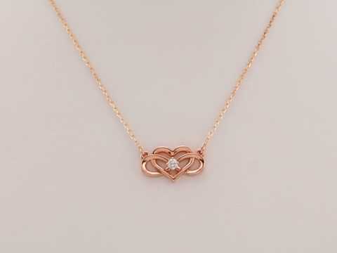 1/10 CTW Natural Diamond Infinity-Inspired Heart Necklace video