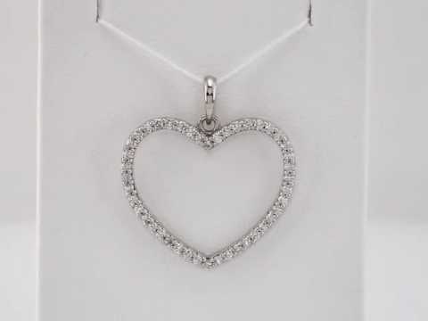 1/3 CTW Natural Diamond Heart Pendant video